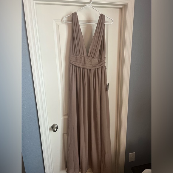 Lulu’s Heavenly Hues Taupe Maxi Dress - Picture 1 of 2